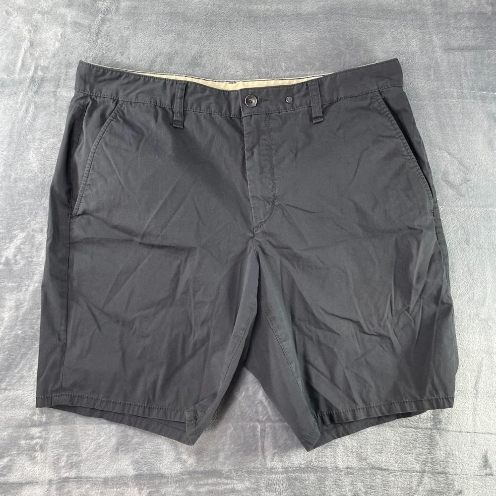 Rag & Bone Chino Shorts Mens 34 Black Cotton Blend Casual Flat Front